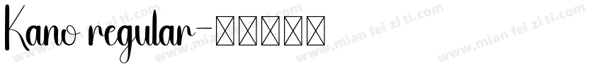 Kano regular字体转换